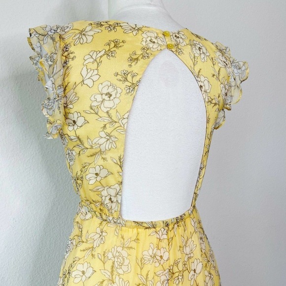 Rahi Uneven Hem Floral Open Back Dress - Picture 8 of 9